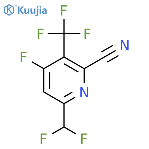 2-Cyano-6-(difluoromethyl)-4-fluoro-3-(trifluoromethyl)pyridine structure