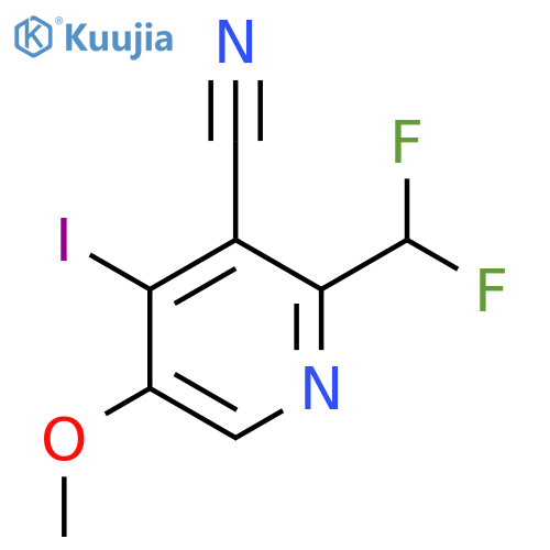 3-Cyano-2-(difluoromethyl)-4-iodo-5-methoxypyridine structure
