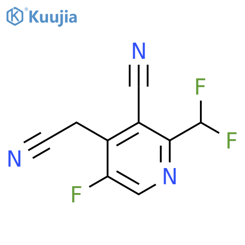3-Cyano-2-(difluoromethyl)-5-fluoropyridine-4-acetonitrile structure