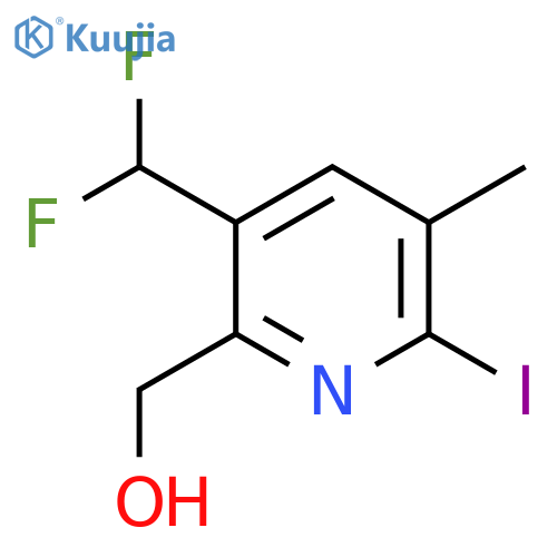 5-(Difluoromethyl)-2-iodo-3-methylpyridine-6-methanol structure