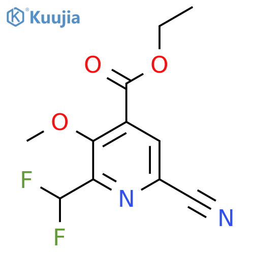 Ethyl 6-cyano-2-(difluoromethyl)-3-methoxypyridine-4-carboxylate structure