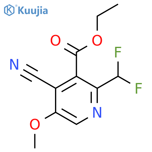Ethyl 4-cyano-2-(difluoromethyl)-5-methoxypyridine-3-carboxylate structure