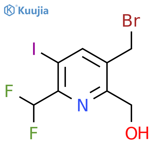 5-(Bromomethyl)-2-(difluoromethyl)-3-iodopyridine-6-methanol structure