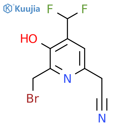 2-(Bromomethyl)-4-(difluoromethyl)-3-hydroxypyridine-6-acetonitrile structure