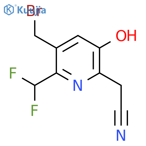 3-(Bromomethyl)-2-(difluoromethyl)-5-hydroxypyridine-6-acetonitrile structure