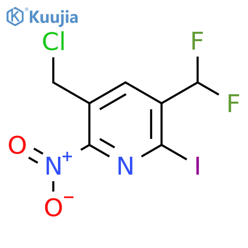 3-(Chloromethyl)-5-(difluoromethyl)-6-iodo-2-nitropyridine structure