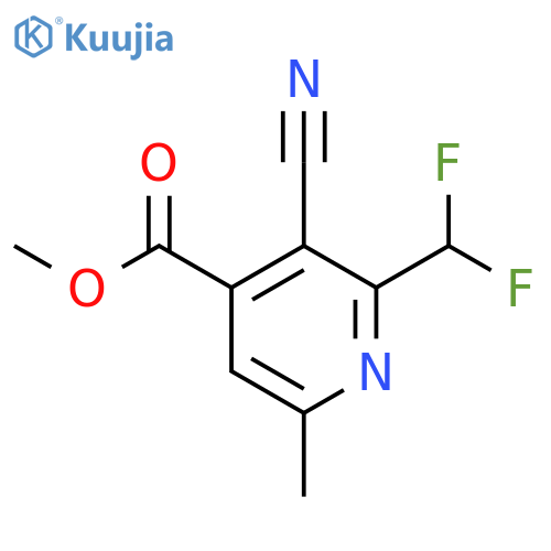Methyl 3-cyano-2-(difluoromethyl)-6-methylpyridine-4-carboxylate structure