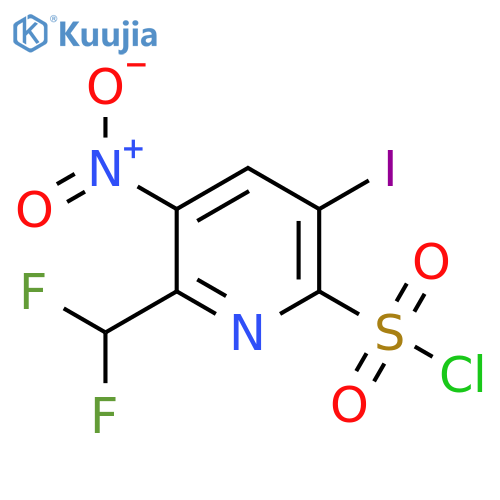2-(Difluoromethyl)-5-iodo-3-nitropyridine-6-sulfonyl chloride structure