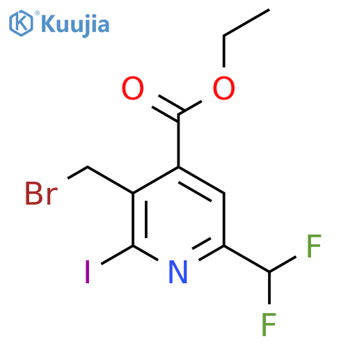 Ethyl 3-(bromomethyl)-6-(difluoromethyl)-2-iodopyridine-4-carboxylate structure