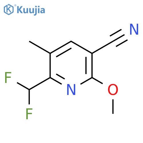 3-Cyano-6-(difluoromethyl)-2-methoxy-5-methylpyridine structure