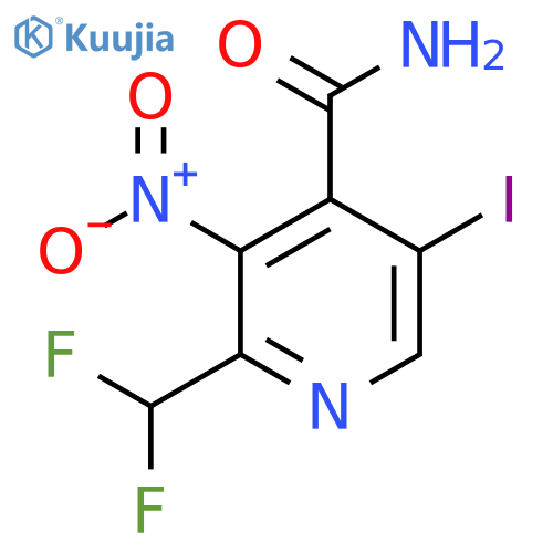 2-(Difluoromethyl)-5-iodo-3-nitropyridine-4-carboxamide structure