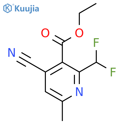 Ethyl 4-cyano-2-(difluoromethyl)-6-methylpyridine-3-carboxylate structure