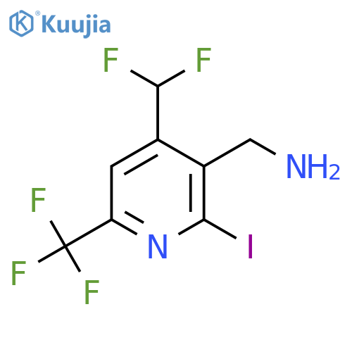 3-(Aminomethyl)-4-(difluoromethyl)-2-iodo-6-(trifluoromethyl)pyridine structure