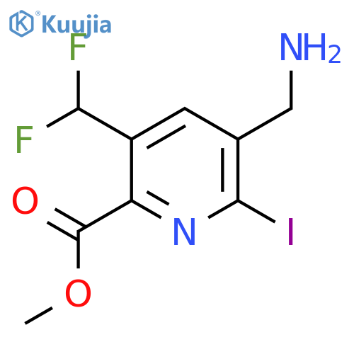 Methyl 3-(aminomethyl)-5-(difluoromethyl)-2-iodopyridine-6-carboxylate structure