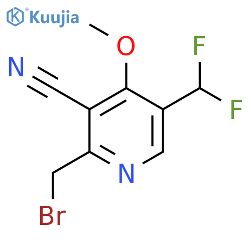 2-(Bromomethyl)-3-cyano-5-(difluoromethyl)-4-methoxypyridine structure