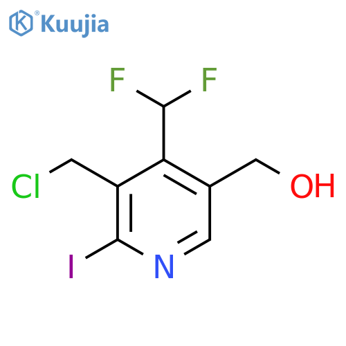 3-(Chloromethyl)-4-(difluoromethyl)-2-iodopyridine-5-methanol structure