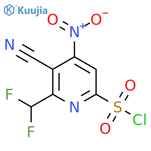 3-Cyano-2-(difluoromethyl)-4-nitropyridine-6-sulfonyl chloride structure