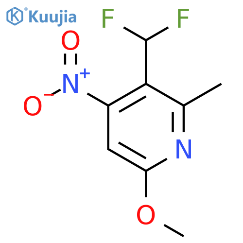 3-(Difluoromethyl)-6-methoxy-2-methyl-4-nitropyridine structure