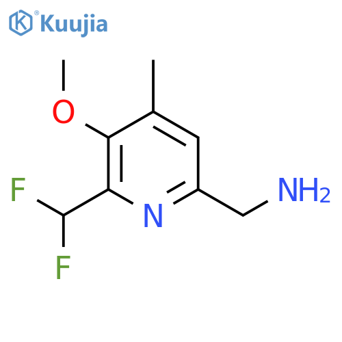 6-(Aminomethyl)-2-(difluoromethyl)-3-methoxy-4-methylpyridine structure
