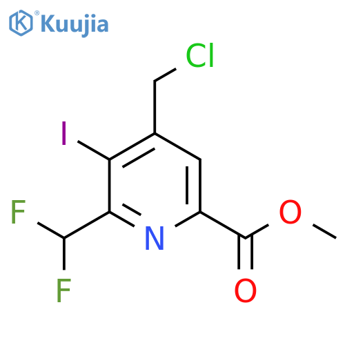 Methyl 4-(chloromethyl)-2-(difluoromethyl)-3-iodopyridine-6-carboxylate structure