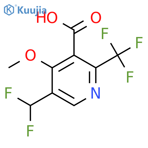 5-(Difluoromethyl)-4-methoxy-2-(trifluoromethyl)pyridine-3-carboxylic acid structure