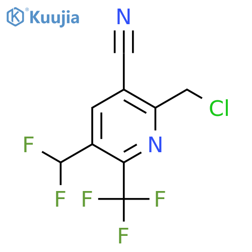 2-(Chloromethyl)-3-cyano-5-(difluoromethyl)-6-(trifluoromethyl)pyridine structure