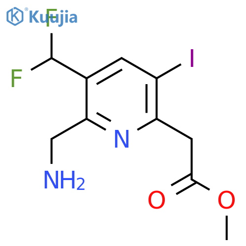 Methyl 2-(aminomethyl)-3-(difluoromethyl)-5-iodopyridine-6-acetate structure