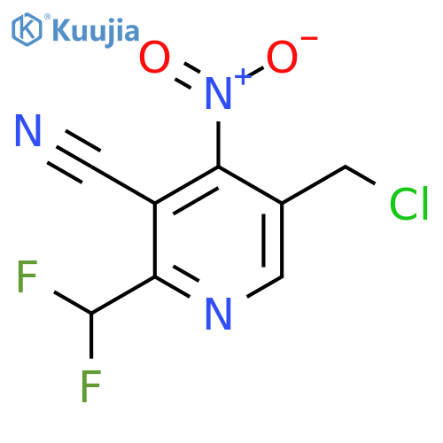 5-(Chloromethyl)-3-cyano-2-(difluoromethyl)-4-nitropyridine structure