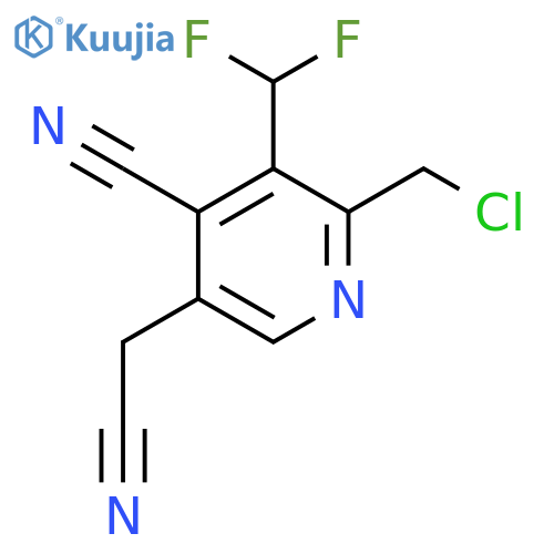2-(Chloromethyl)-4-cyano-3-(difluoromethyl)pyridine-5-acetonitrile structure