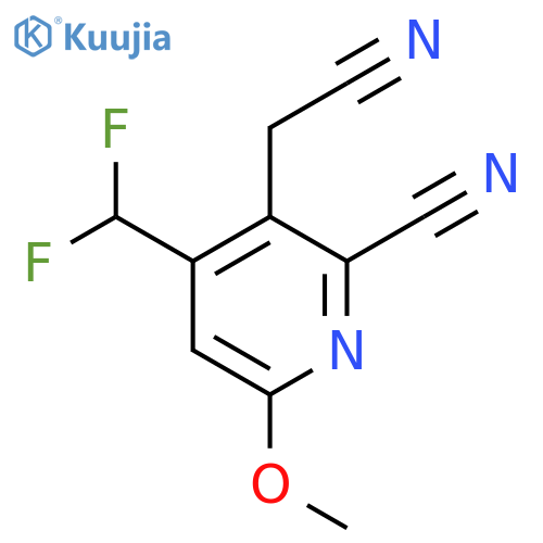 2-Cyano-4-(difluoromethyl)-6-methoxypyridine-3-acetonitrile structure