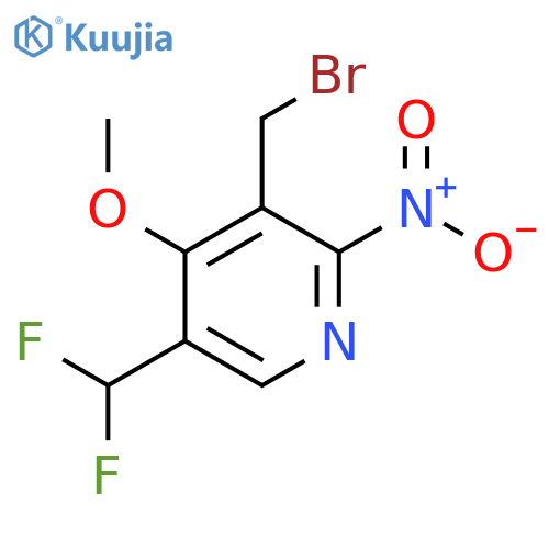 3-(Bromomethyl)-5-(difluoromethyl)-4-methoxy-2-nitropyridine structure