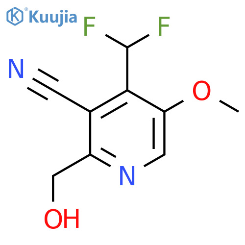 3-Cyano-4-(difluoromethyl)-5-methoxypyridine-2-methanol structure