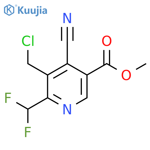 Methyl 3-(chloromethyl)-4-cyano-2-(difluoromethyl)pyridine-5-carboxylate structure