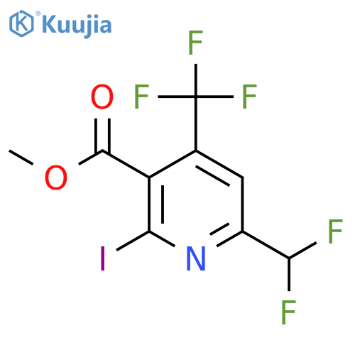 Methyl 6-(difluoromethyl)-2-iodo-4-(trifluoromethyl)pyridine-3-carboxylate structure