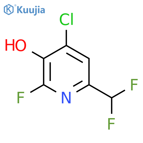 4-Chloro-6-(difluoromethyl)-2-fluoro-3-hydroxypyridine structure