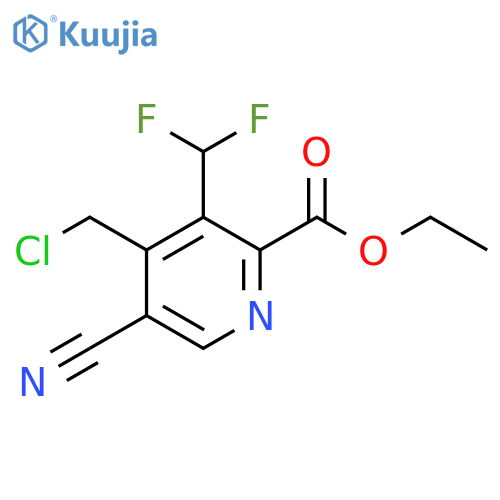 Ethyl 4-(chloromethyl)-5-cyano-3-(difluoromethyl)pyridine-2-carboxylate structure