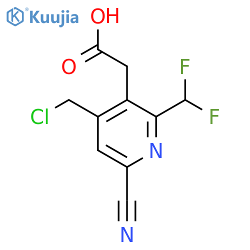 4-(Chloromethyl)-6-cyano-2-(difluoromethyl)pyridine-3-acetic acid structure