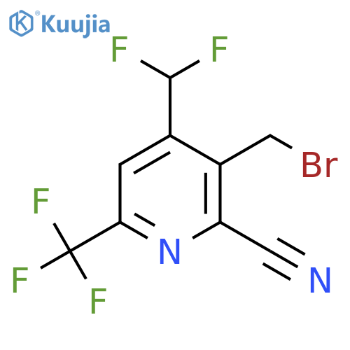 3-(Bromomethyl)-2-cyano-4-(difluoromethyl)-6-(trifluoromethyl)pyridine structure