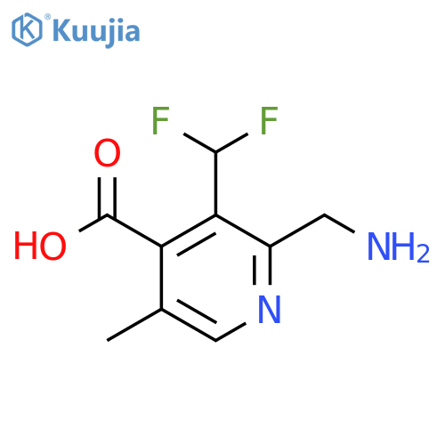 2-(Aminomethyl)-3-(difluoromethyl)-5-methylpyridine-4-carboxylic acid structure