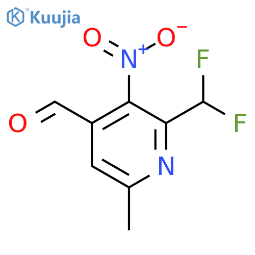 2-(Difluoromethyl)-6-methyl-3-nitropyridine-4-carboxaldehyde structure