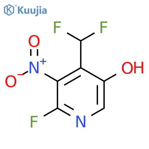 4-(Difluoromethyl)-2-fluoro-5-hydroxy-3-nitropyridine structure