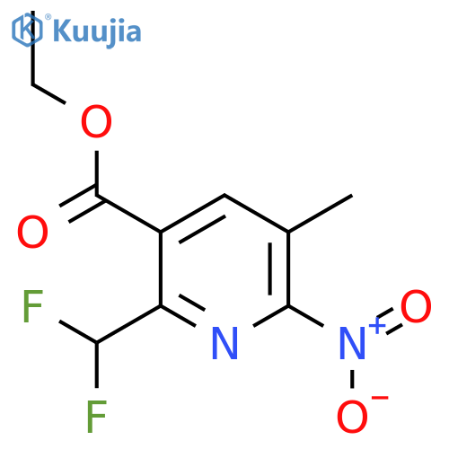 Ethyl 2-(difluoromethyl)-5-methyl-6-nitropyridine-3-carboxylate structure