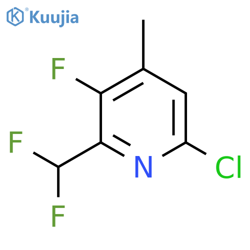 6-Chloro-2-(difluoromethyl)-3-fluoro-4-methylpyridine structure