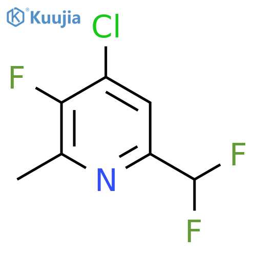 4-Chloro-6-(difluoromethyl)-3-fluoro-2-methylpyridine structure
