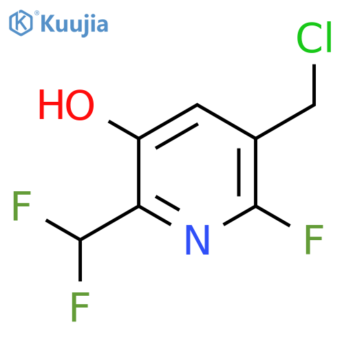 3-(Chloromethyl)-6-(difluoromethyl)-2-fluoro-5-hydroxypyridine structure