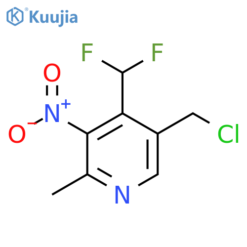 5-(Chloromethyl)-4-(difluoromethyl)-2-methyl-3-nitropyridine structure