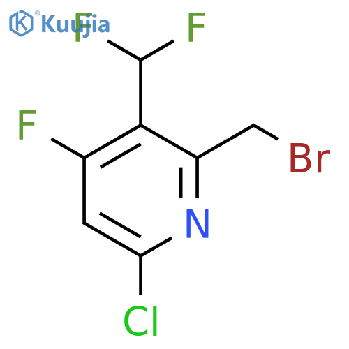 2-(Bromomethyl)-6-chloro-3-(difluoromethyl)-4-fluoropyridine structure