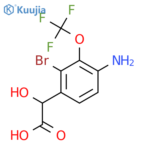 4-Amino-2-bromo-3-(trifluoromethoxy)mandelic acid structure