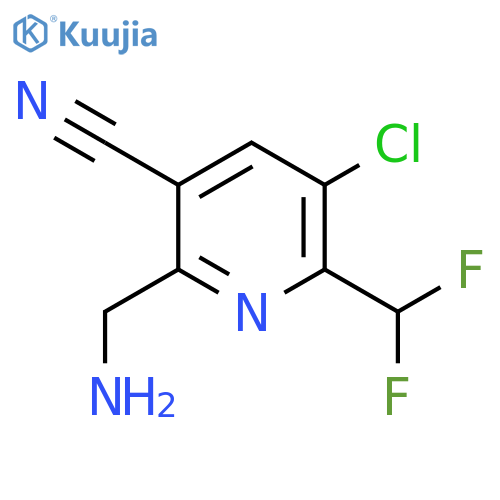 2-(Aminomethyl)-5-chloro-3-cyano-6-(difluoromethyl)pyridine structure
