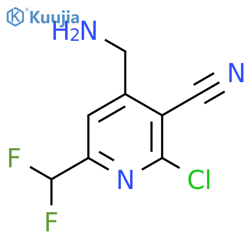 4-(Aminomethyl)-2-chloro-3-cyano-6-(difluoromethyl)pyridine structure